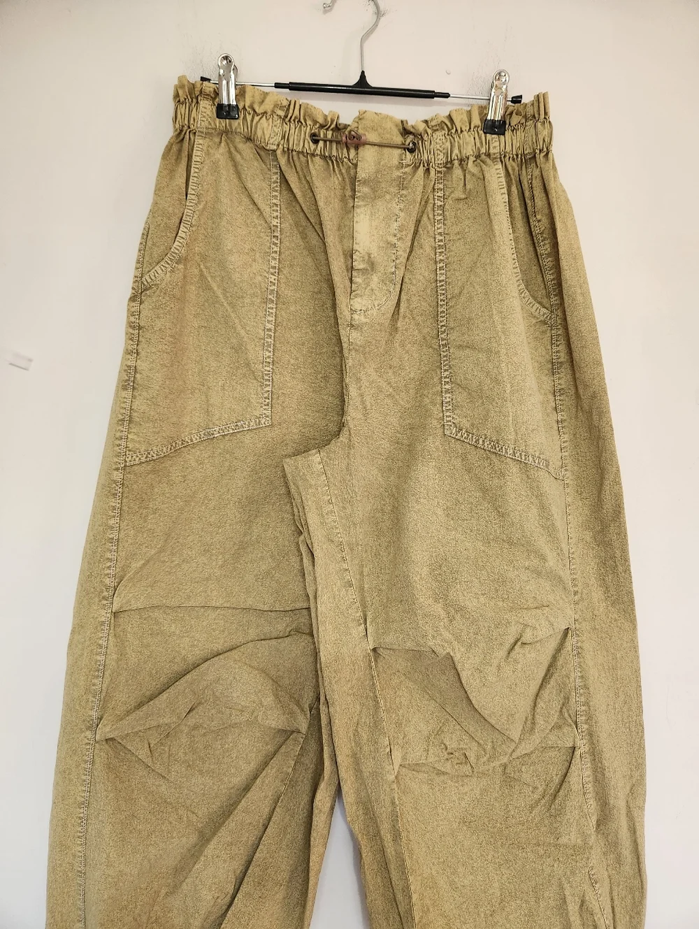 Urban Outfitters UO Sloan Nylon Baggy Balloon Parachute Pants Y2K 80s Khaki M - Picture 7 of 16